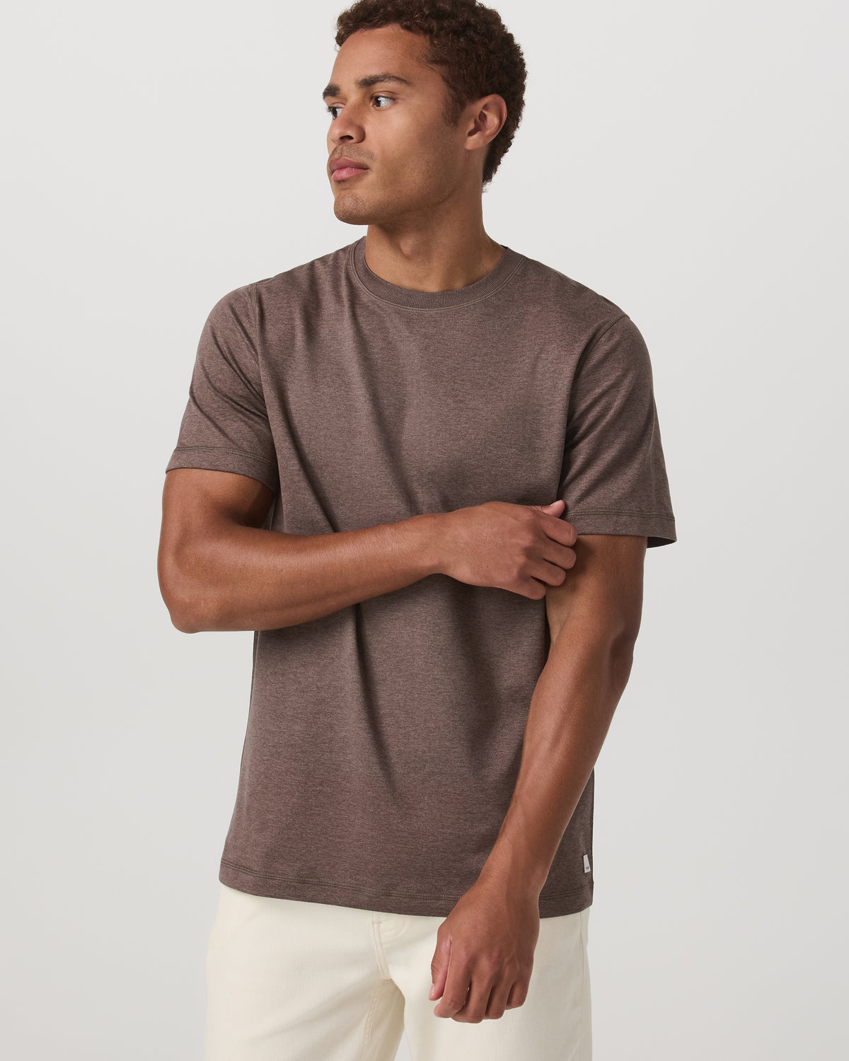 Men's Short Sleeve Ponto Performance Tee Elm Heather - Vuori