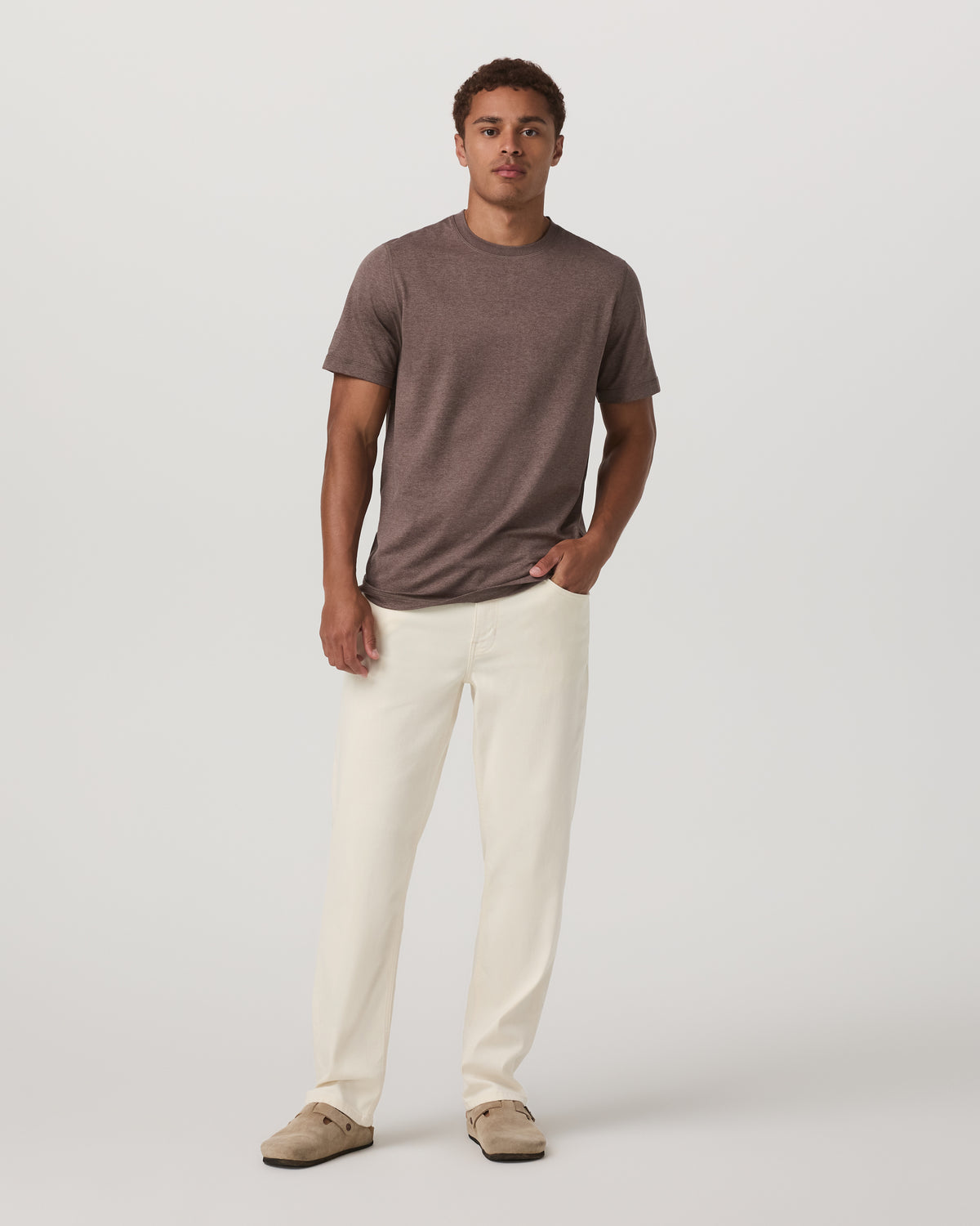 Men's Short Sleeve Ponto Performance Tee Elm Heather - Vuori
