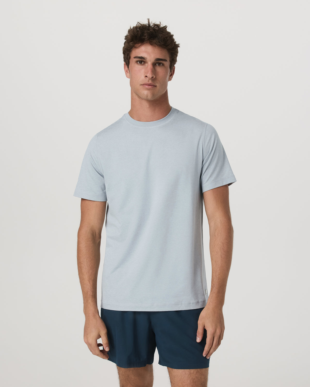 Short Sleeve Ponto Performance Tee Harbor Grey Heather - Vuori