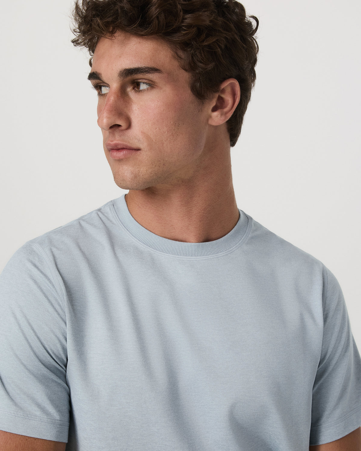 Short Sleeve Ponto Performance Tee Harbor Grey Heather - Vuori