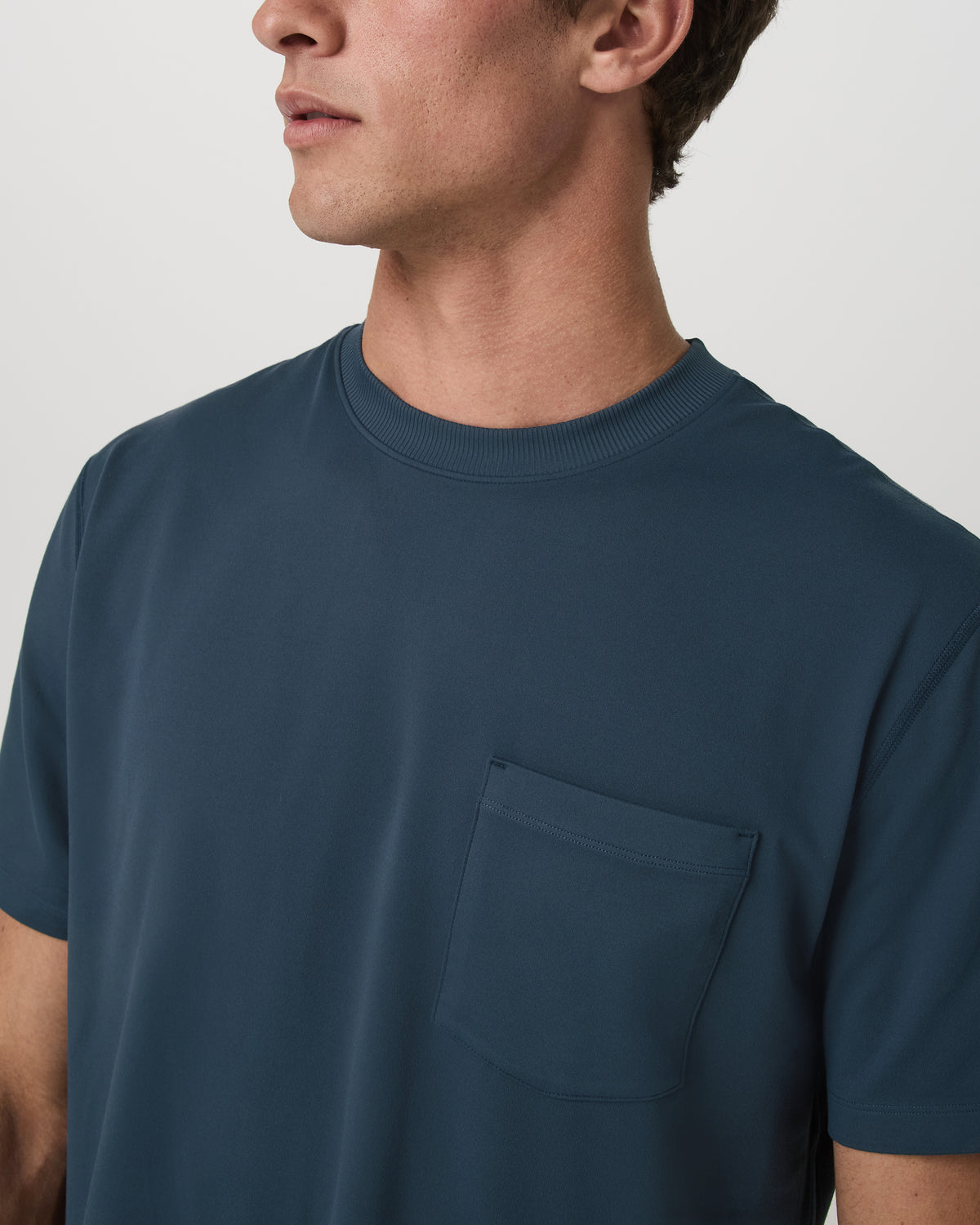 Short Sleeve Ponto Pocket Tee - Relaxed Fit Ocean Blue - Vuori