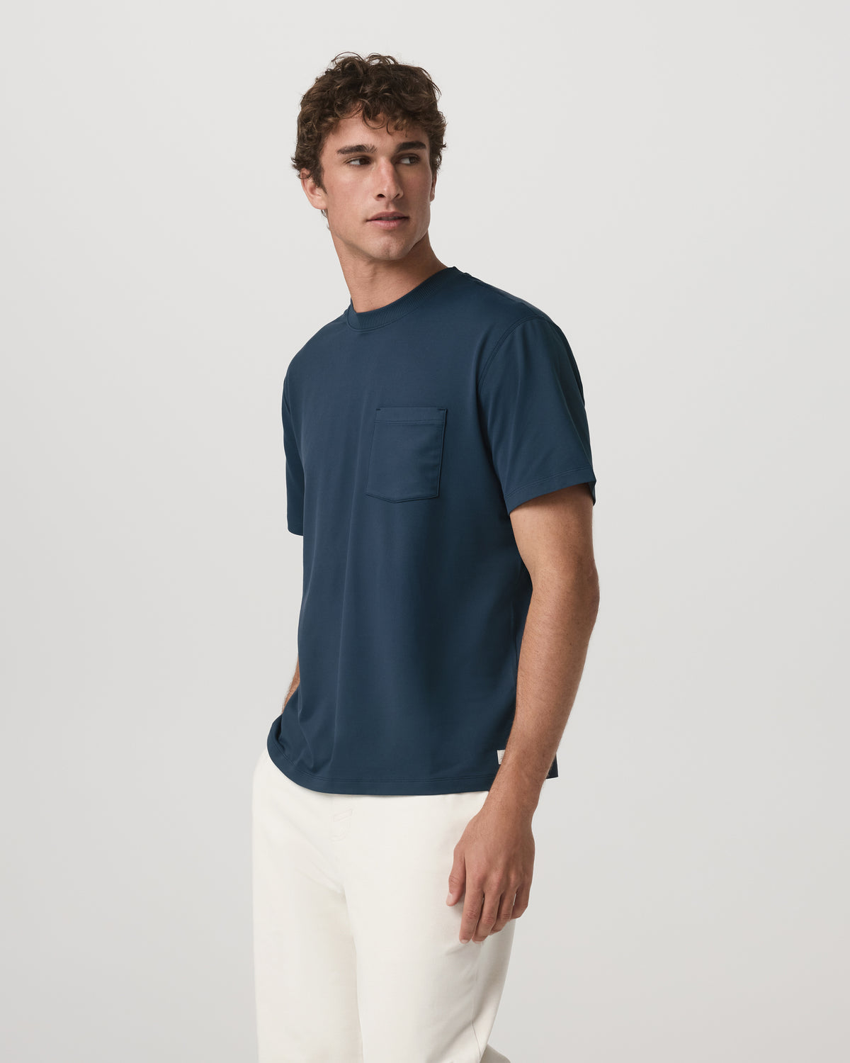 Short Sleeve Ponto Pocket Tee - Relaxed Fit Ocean Blue - Vuori