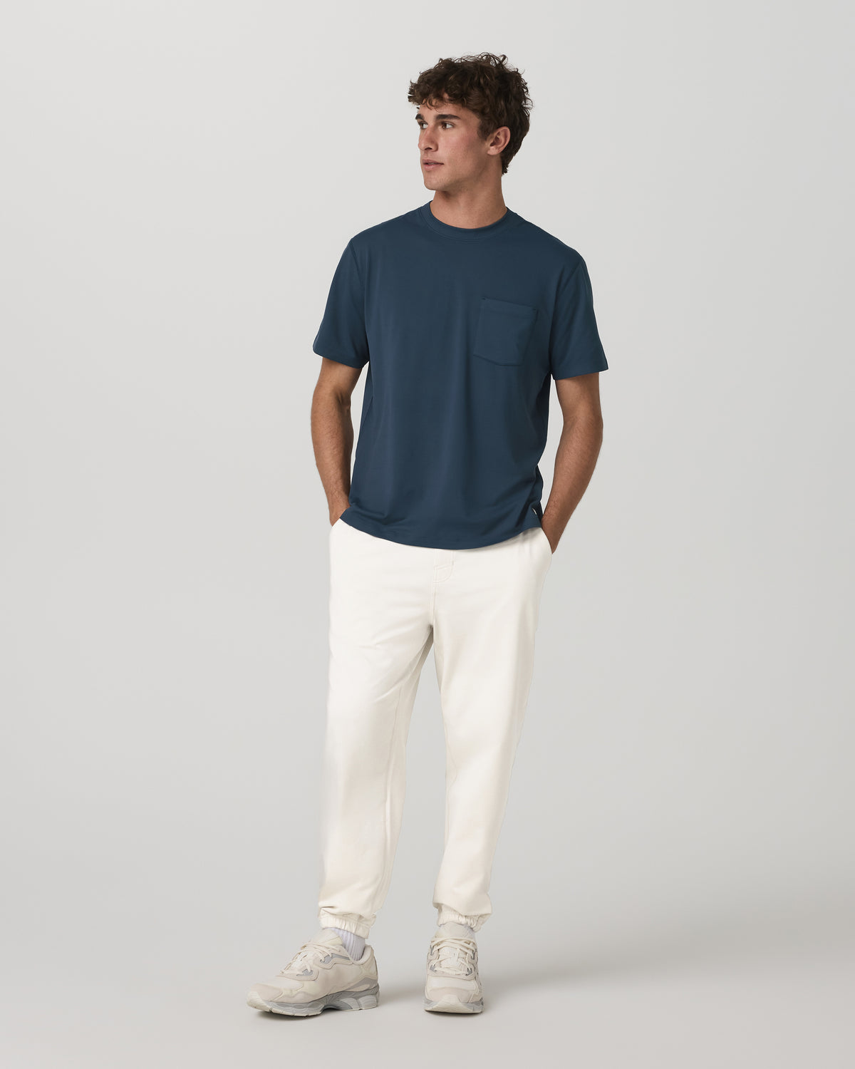 Short Sleeve Ponto Pocket Tee - Relaxed Fit Ocean Blue - Vuori