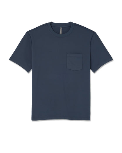 Short Sleeve Ponto Pocket Tee - Relaxed Fit Ocean Blue - Vuori