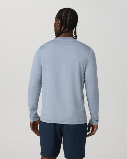 Long Sleeve Ponto Performance Tee Blue Dusk Heather - Vuori