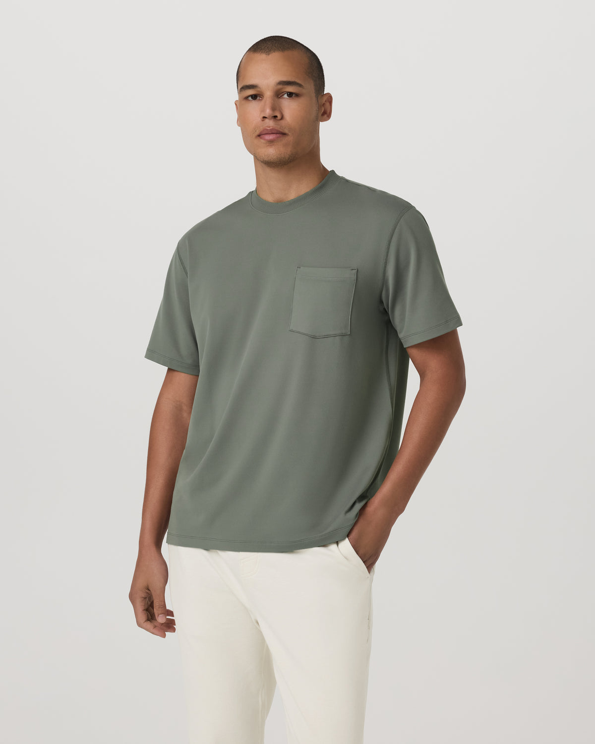 Short Sleeve Ponto Pocket Tee - Relaxed Fit Light Oregano - Vuori