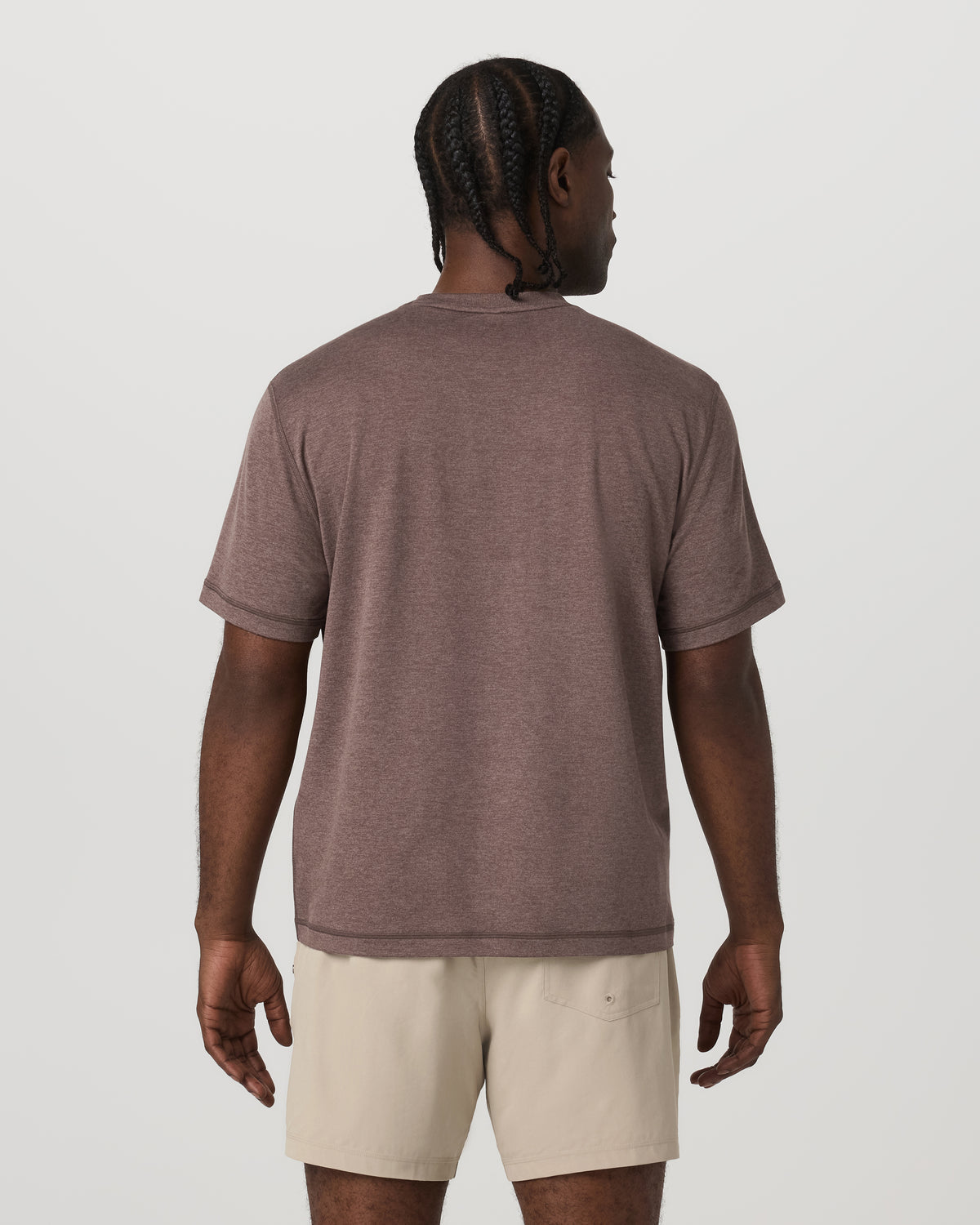 Short Sleeve Ponto Tee - Relaxed Fit Elm Heather - Vuori