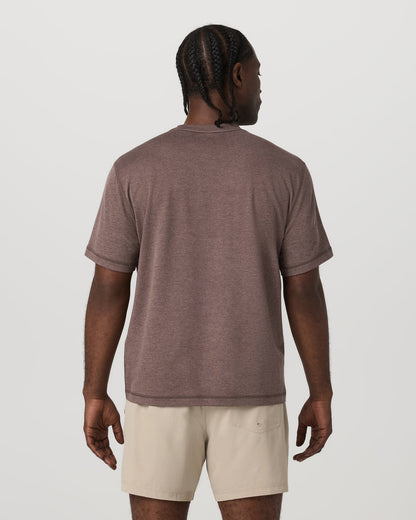 Short Sleeve Ponto Tee - Relaxed Fit Elm Heather - Vuori
