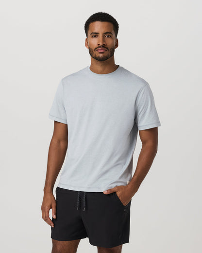 Short Sleeve Ponto Tee - Relaxed Fit Harbor Grey Heather - Vuori