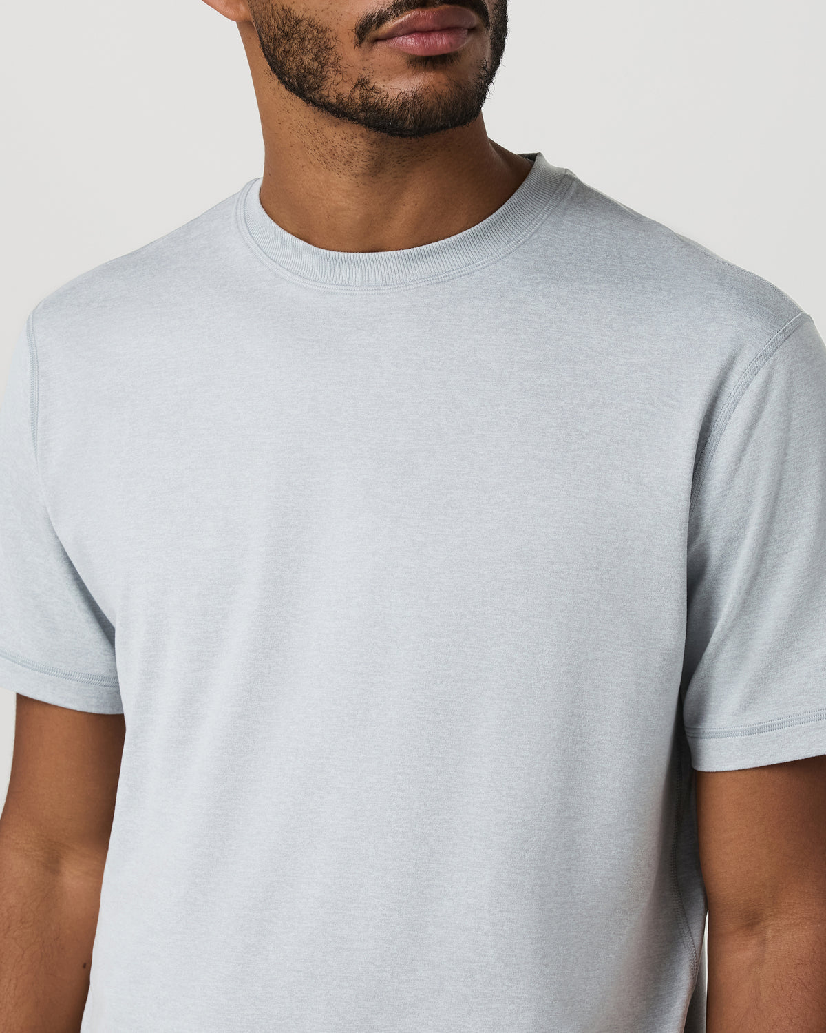 Short Sleeve Ponto Tee - Relaxed Fit Harbor Grey Heather - Vuori