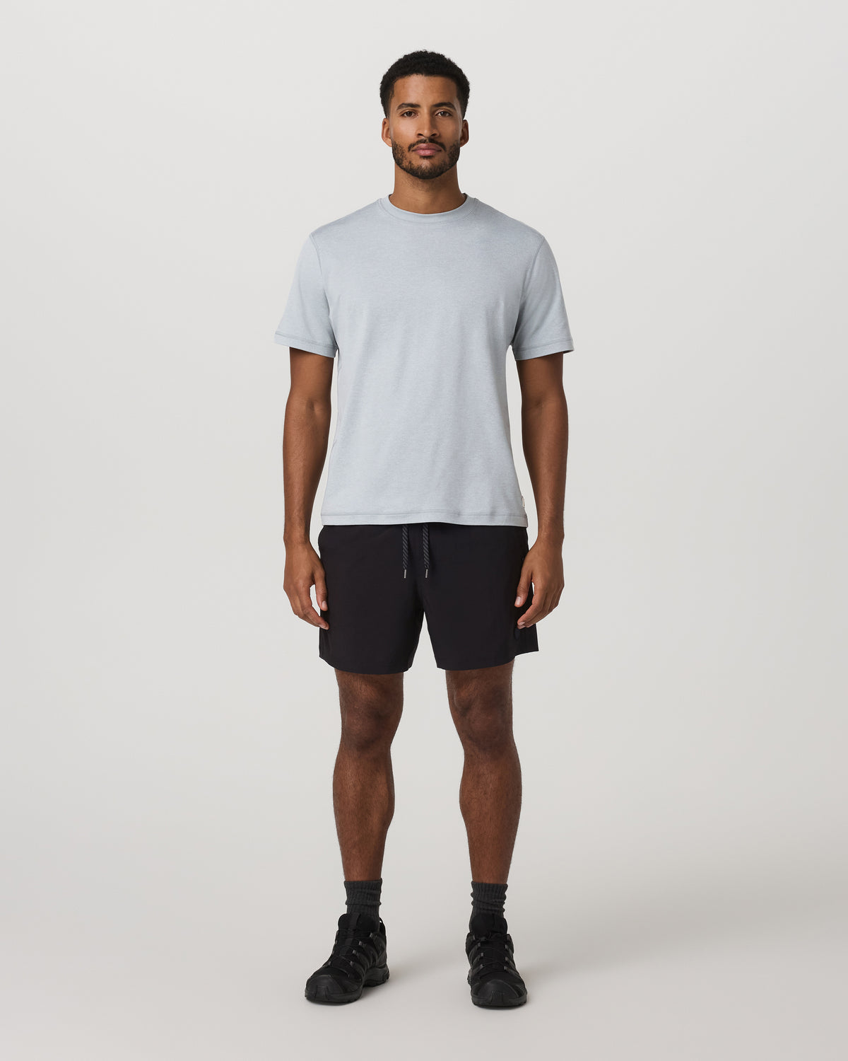 Short Sleeve Ponto Tee - Relaxed Fit Harbor Grey Heather - Vuori
