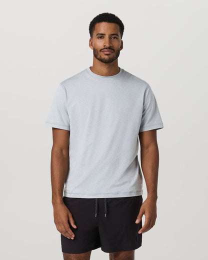 Short Sleeve Ponto Tee - Relaxed Fit Harbor Grey Heather - Vuori