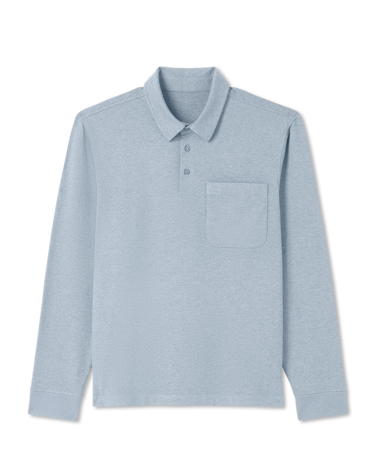 Men's Long Sleeve Coronado Rugby Shirt Blue Dusk Heather - Vuori