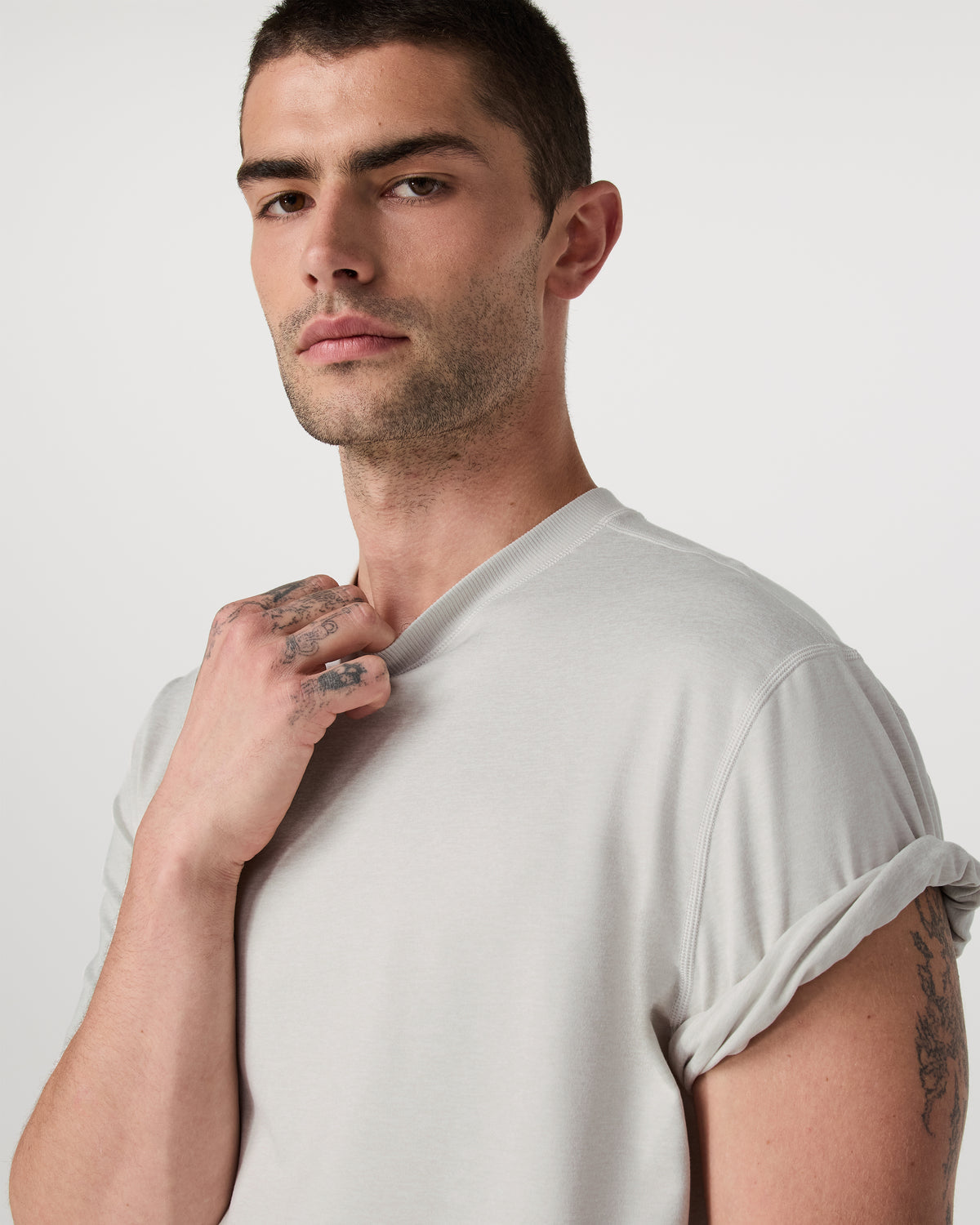 Men's Short Sleeve Ponto Tee - Relaxed Salt Heather - Vuori