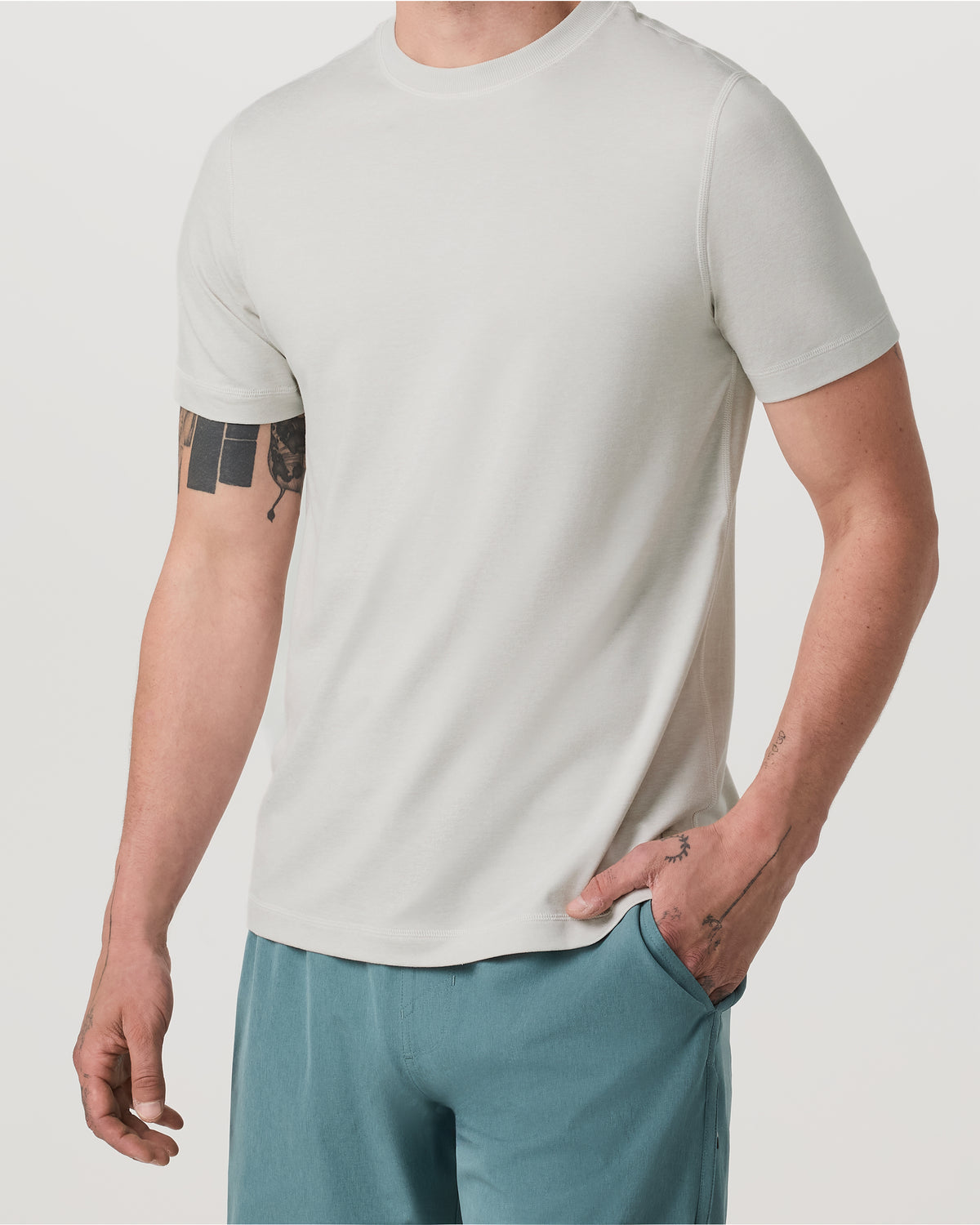 Men's Short Sleeve Ponto Performance Tee Salt Heather - Vuori