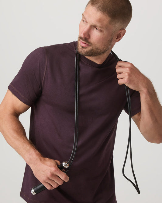 Men's Short Sleeve Ponto Performance Tee Raisin Heather - Vuori