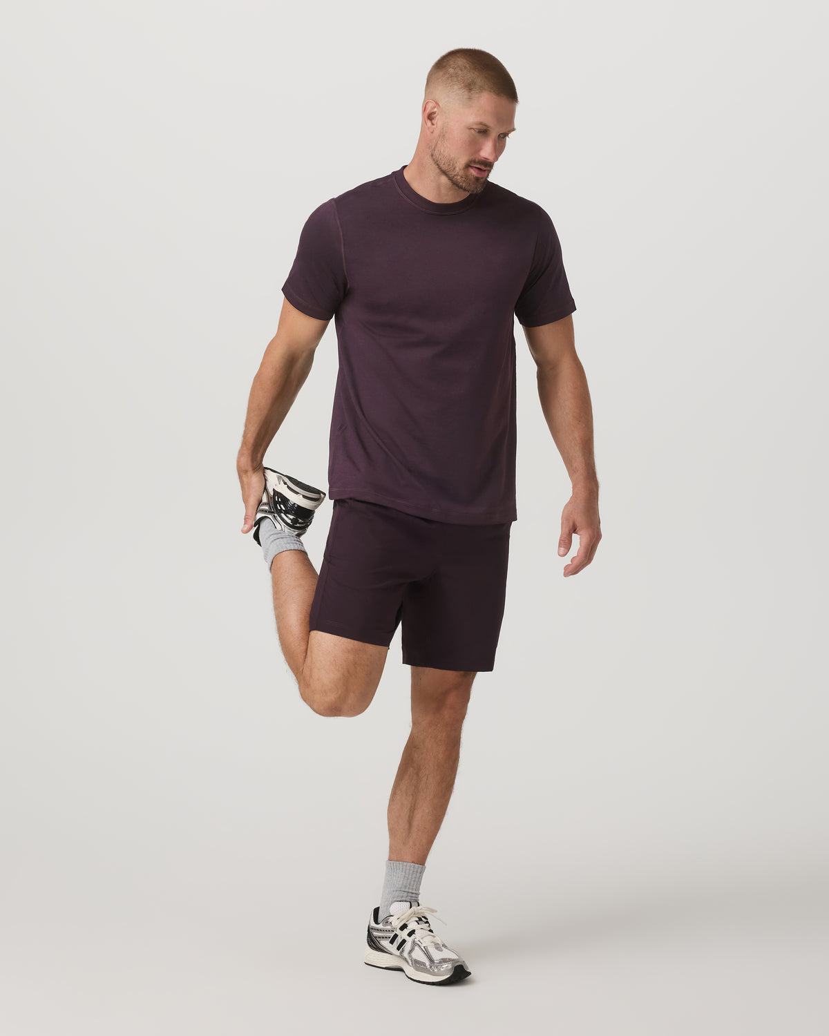 Men's Short Sleeve Ponto Performance Tee Raisin Heather - Vuori