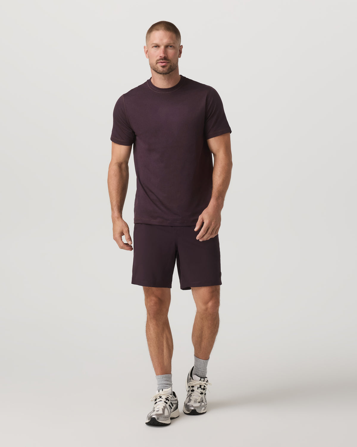 Men's Short Sleeve Ponto Performance Tee Raisin Heather - Vuori
