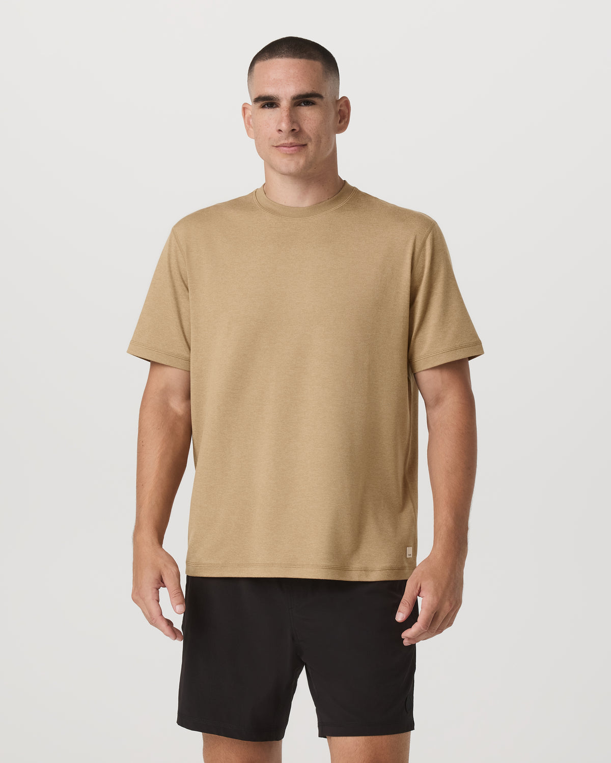 Men's Short Sleeve Ponto Tee - Relaxed Sungold Heather - Vuori