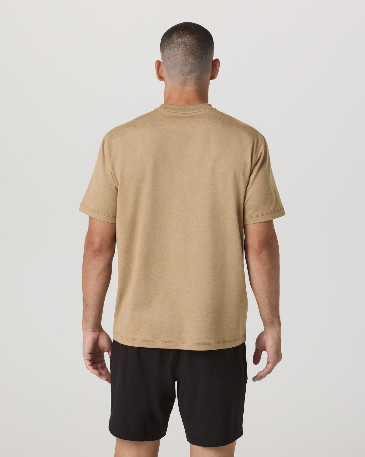 Men's Short Sleeve Ponto Tee - Relaxed Sungold Heather - Vuori