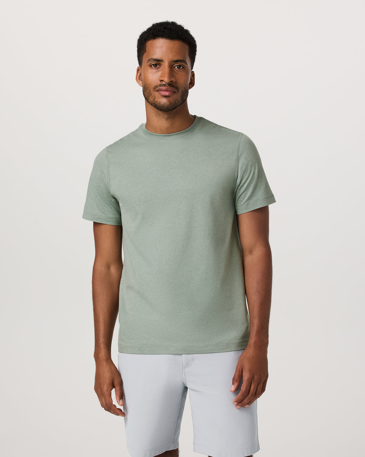 Men's Short Sleeve Ponto Performance Tee Thyme Heather - Vuori