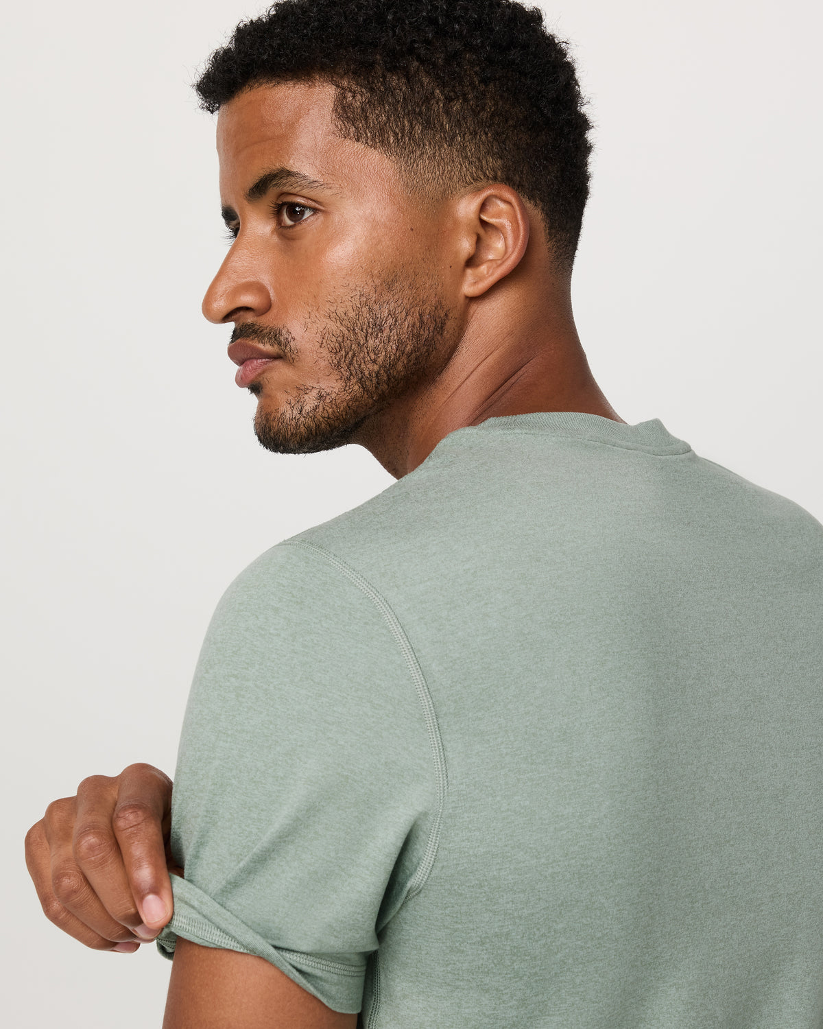 Men's Short Sleeve Ponto Performance Tee Thyme Heather - Vuori