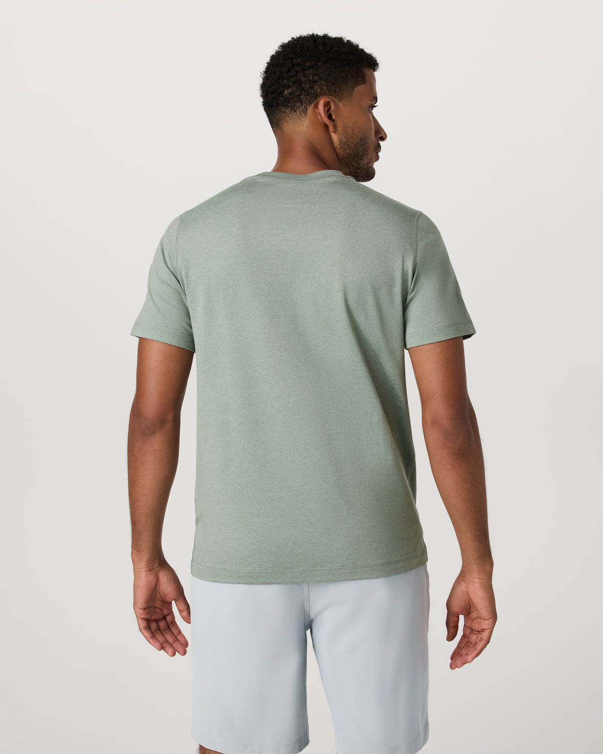 Men's Short Sleeve Ponto Performance Tee Thyme Heather - Vuori