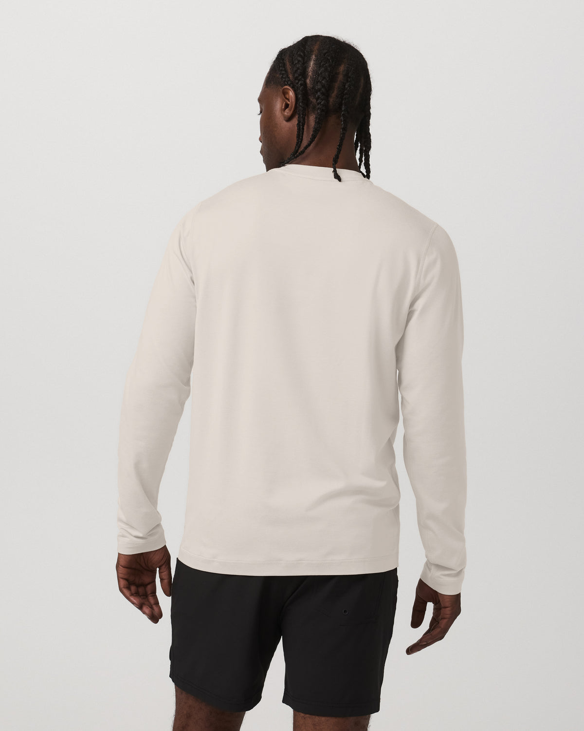 Men's Long Sleeve Ponto Performance Tee Oatmeal Heather - Vuori