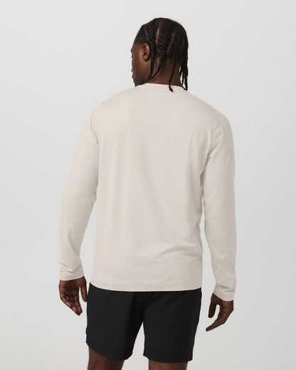 Men's Long Sleeve Ponto Performance Tee Oatmeal Heather - Vuori