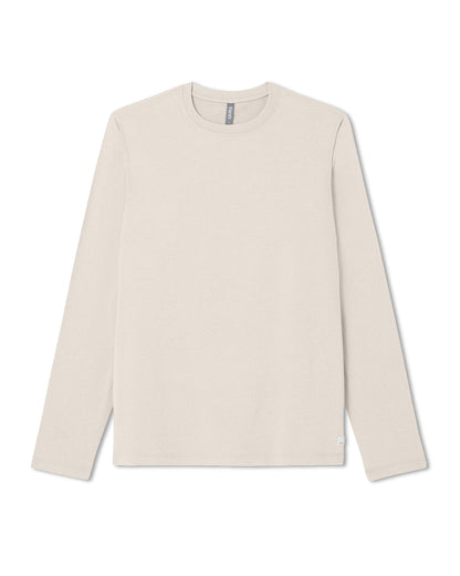 Men's Long Sleeve Ponto Performance Tee Oatmeal Heather - Vuori
