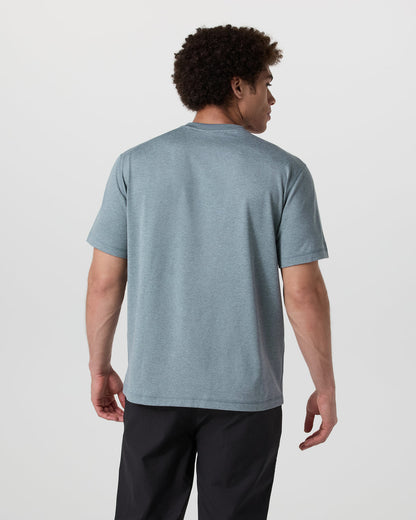 Short Sleeve Ponto Tee - Relaxed Fit Dusty Blue Heather - Vuori