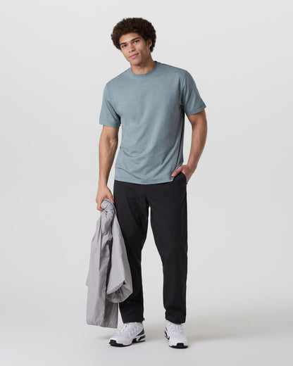 Short Sleeve Ponto Tee - Relaxed Fit Dusty Blue Heather - Vuori