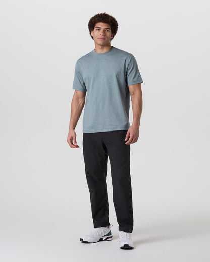 Short Sleeve Ponto Tee - Relaxed Fit Dusty Blue Heather - Vuori