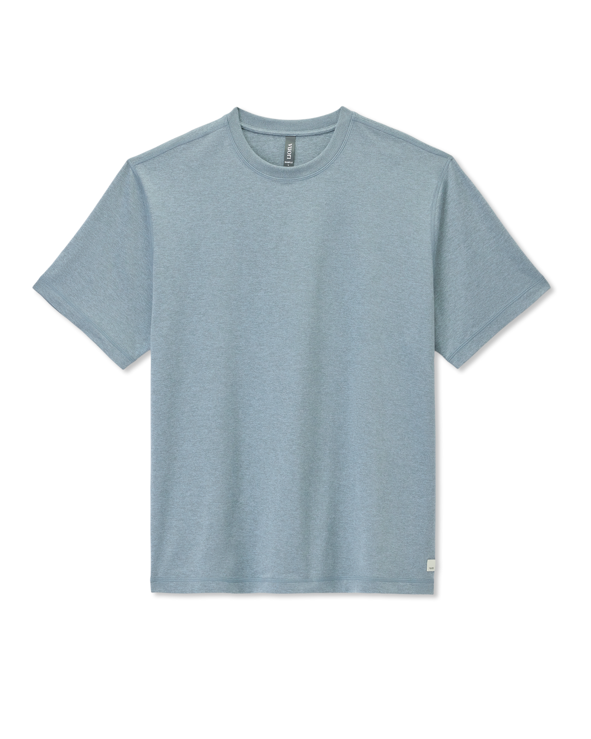 Short Sleeve Ponto Tee - Relaxed Fit Dusty Blue Heather - Vuori