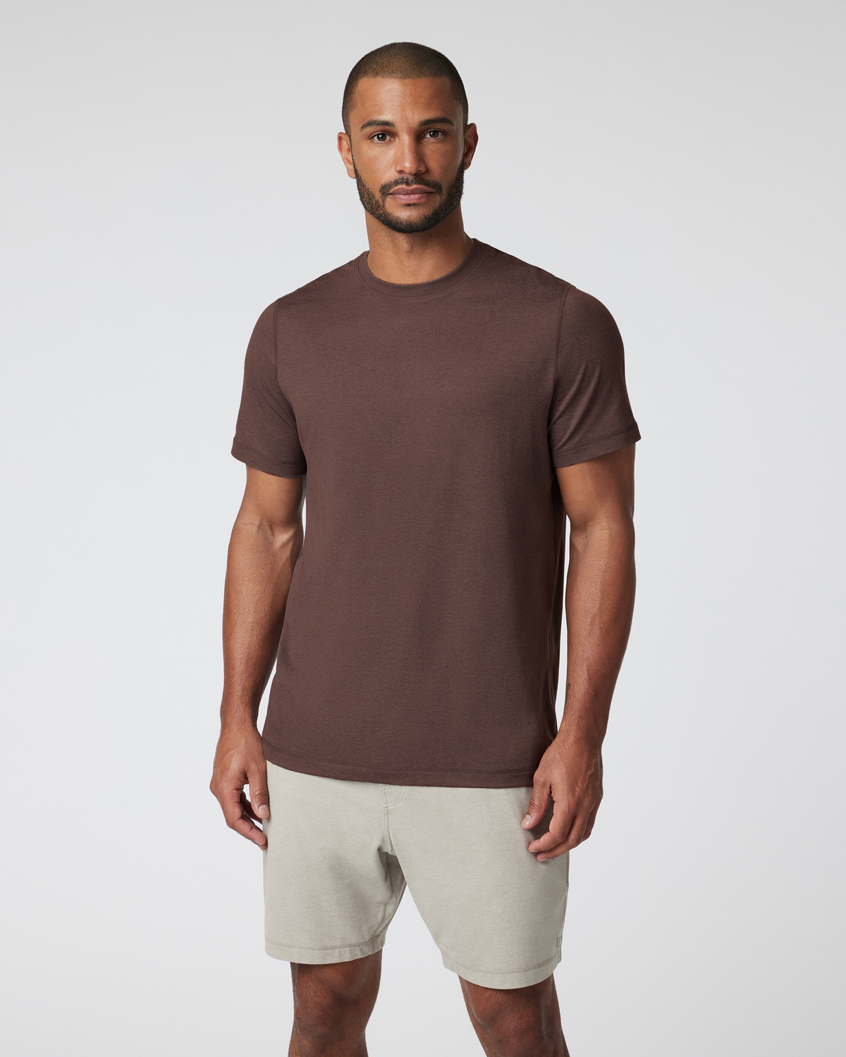 Short Sleeve Ponto Performance Tee Java Heather - Vuori