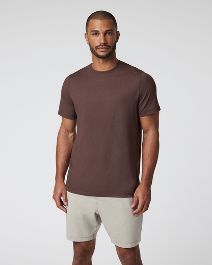 Short Sleeve Ponto Performance Tee Java Heather - Vuori