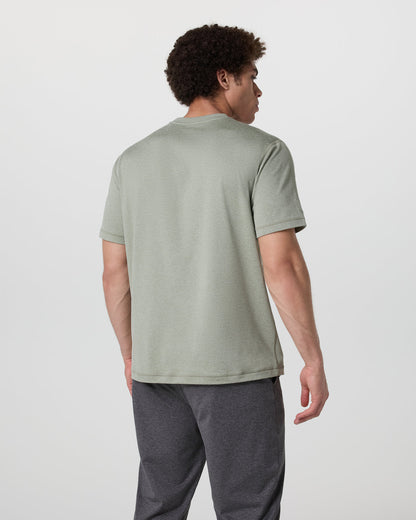 Short Sleeve Ponto Tee - Relaxed Fit Agave Green Heather - Vuori