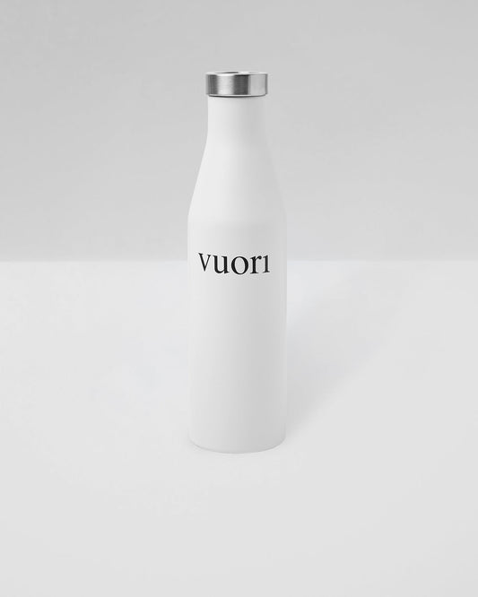 S6 Wordmark Mizu Water Bottle White Insulated Bottle - Vuori