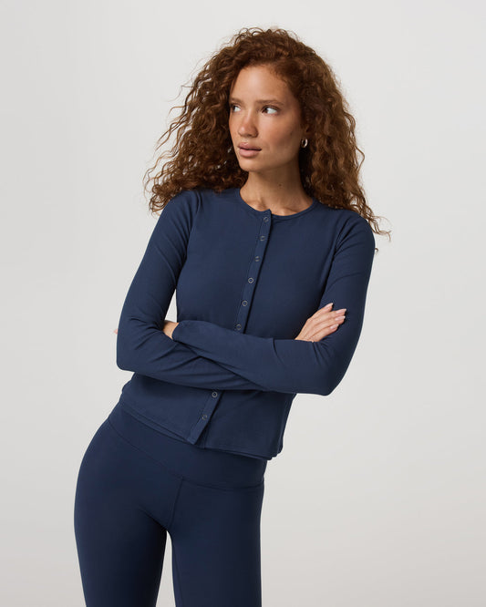 Long Sleeve Pose Twin Cardigan Women's Blue Coast Top - Vuori