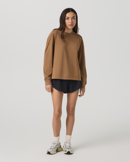 Long Sleeve Heavyweight Cotton Tee Women's Acorn Shirt - Vuori