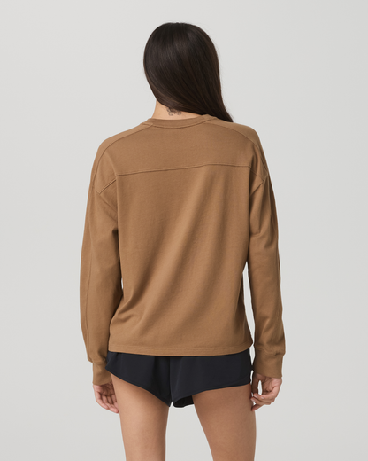 Long Sleeve Heavyweight Cotton Tee Women's Acorn Shirt - Vuori