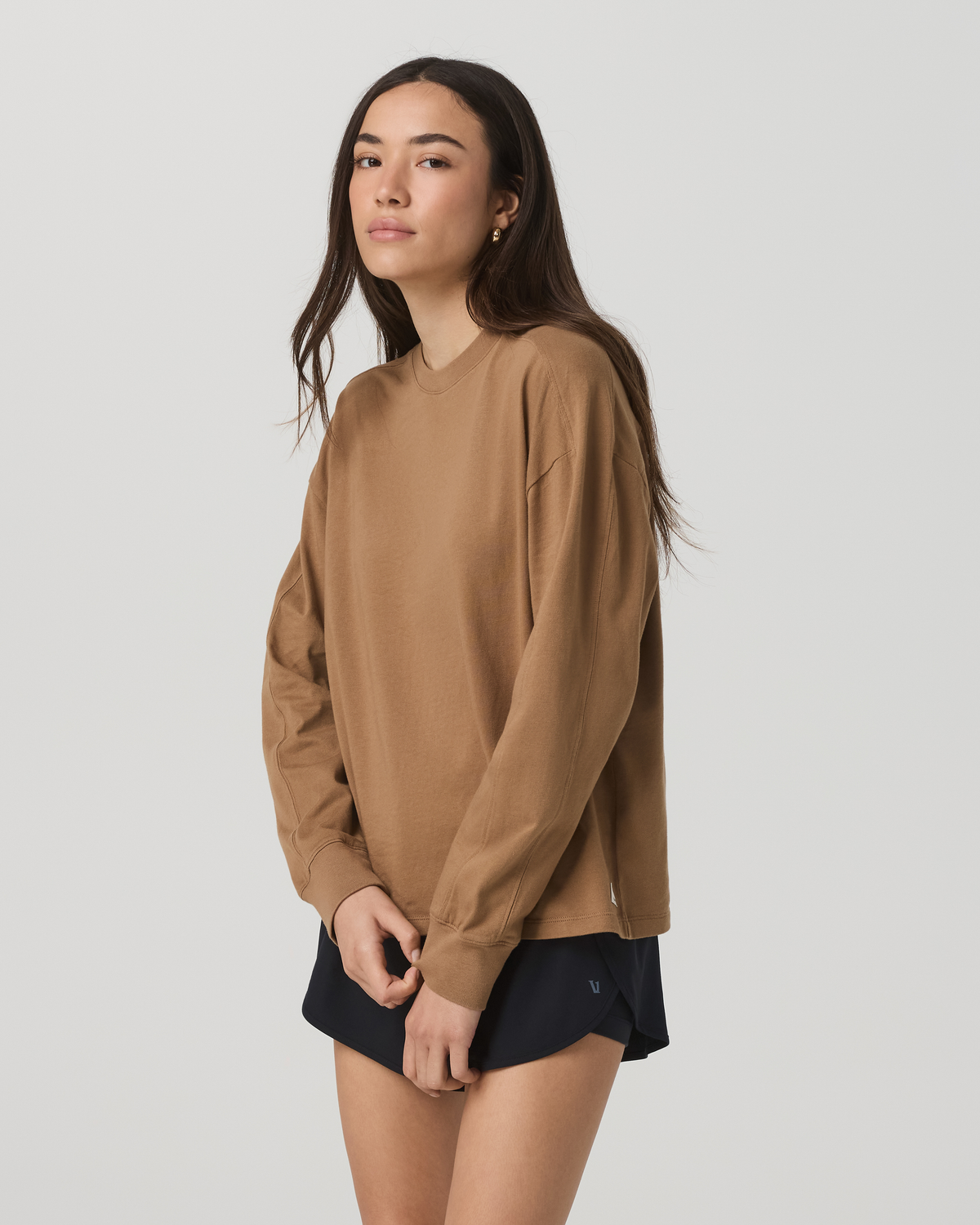 Long Sleeve Heavyweight Cotton Tee Women's Acorn Shirt - Vuori