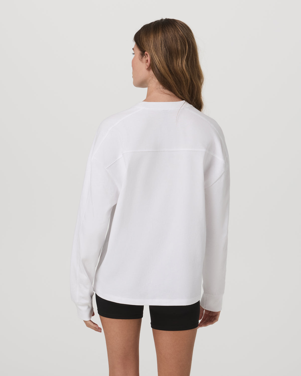 Long Sleeve Heavyweight Cotton Tee Women's White Shirt - Vuori