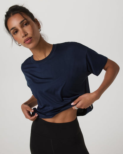 Energy Tee Women's Blue Coast Oversized Tee Shirt - Vuori
